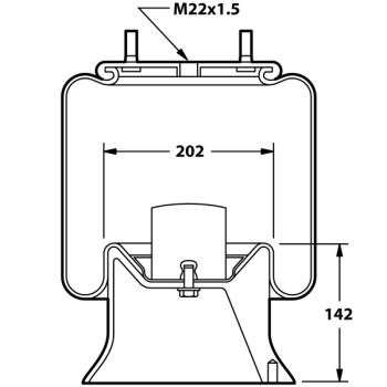 Air Spring Assembly - SAF 2618V Modular / Trailer